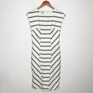 Moschino Cheap & Chic Striped Virgin Wool Dress